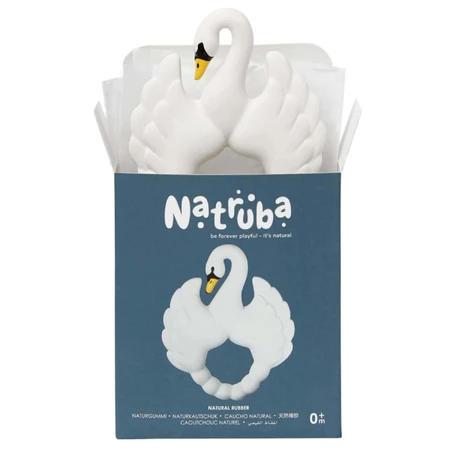 Natruba, прорезыватель из натурального каучука, лебедь, с рождения, 1 штука: цены и характеристики