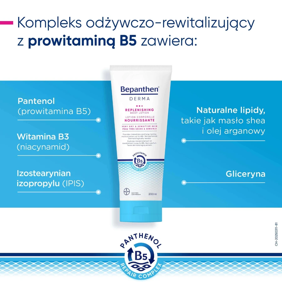 Глубоко питательный лосьон для тела Bepanthen Derma Replenishing, 200 мл: цены и характеристики