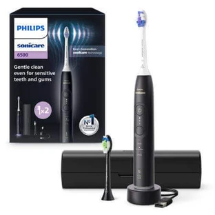 Черная электрическая щетка 6500 + насадка HX7411/01, 1 штука, Philips Sonicare