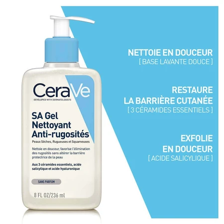 Очищувальний гель Cerave Body SA з саліциловою кислотою для сухої, грубої та потрісканої шкіри 236 мл: ціни та характеристики