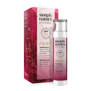 Clochee Simply Nature Filler, зволожуючий денний крем проти зморшок, SPF 50, 50 мл