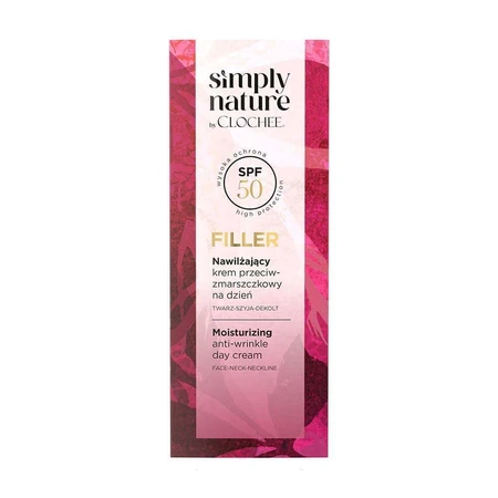 Clochee Simply Nature Filler, зволожуючий денний крем проти зморшок, SPF 50, 50 мл: ціни та характеристики