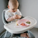 BabyOno, силіконове блюдце з присоскою, рожеве, від 6 місяців, 1 шт.: ціни та характеристики