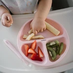 BabyOno, силіконове блюдце з присоскою, рожеве, від 6 місяців, 1 шт.: ціни та характеристики