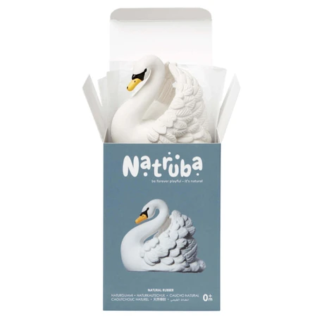 Natruba, іграшка-прорізувач для ванни з натурального каучуку, лебідь, від народження, 1 шт.: ціни та характеристики