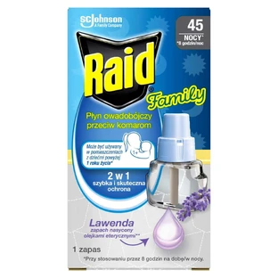 Raid Family, інсектицид від комарів рідкий, лаванда, запасний, 27 мл