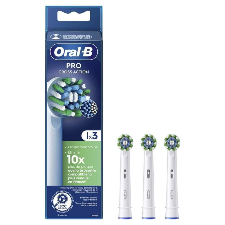 Сменные насадки для электрических зубных щеток Oral-B Cross Action x3: цены и характеристики