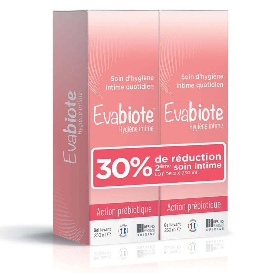 Besins Healthcare Очищуючий гель для інтимної гігієни Evabiote 2х250мл: ціни та характеристики