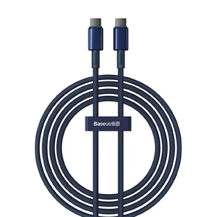 Baseus Tungsten Gold USB-C / USB-C 100W кабель 2м - темно-синий