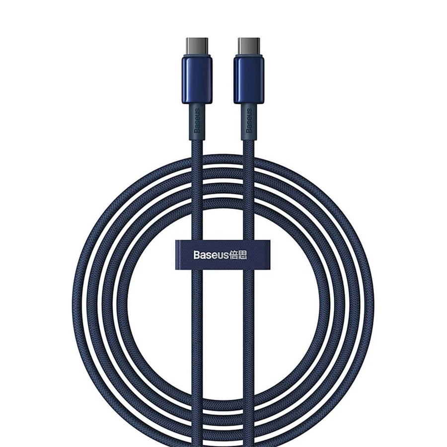 Baseus Tungsten Gold USB-C / USB-C 100W кабель 2м - темно-синий: цены и характеристики