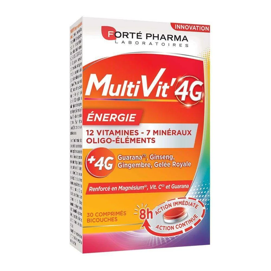 Forté Pharma MultiVit'4G Мультивитамины Минералы и микроэлементы 30 таблеток: цены и характеристики