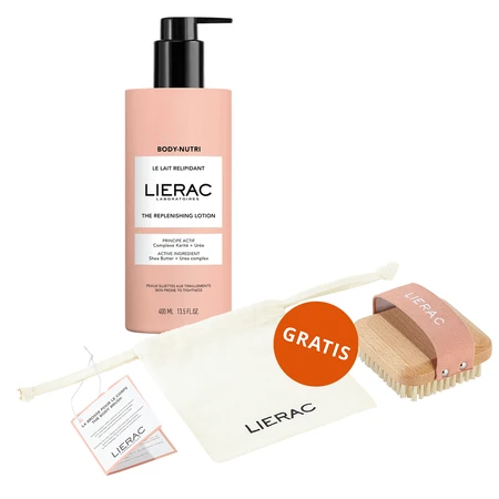 Lierac Body Nutri, відновлюючий лосьйон, 400 мл + щітка для тіла безкоштовно: ціни та характеристики
