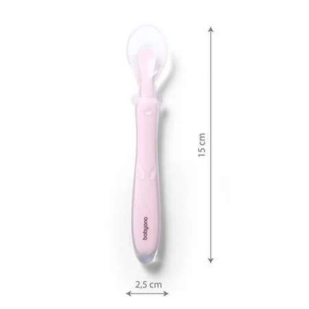 BabyOno, гибкая силиконовая ложка, розовая, от 6 месяцев, 1 штука: цены и характеристики