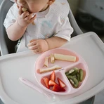 BabyOno, гибкая силиконовая ложка, розовая, от 6 месяцев, 1 штука: цены и характеристики