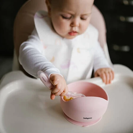 BabyOno, гибкая силиконовая ложка, розовая, от 6 месяцев, 1 штука: цены и характеристики