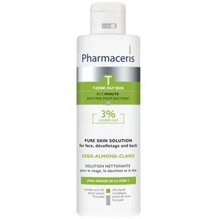 Бактериостатическая жидкость Pharmaceris T Sebo-Almond-Claris с 3% миндальной кислотой для области лица, декольте и спины 190 мл