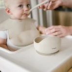 BabyOno, cupă din silicon cu ventuză, bej, de la 6 luni, 1 buc AMBALAJ DECORAT: ціни та характеристики