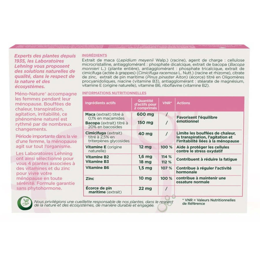 Lehning Méno-Nature® Менопауза 60 таблеток: цены и характеристики