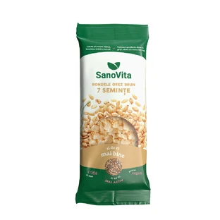 Кружочки с коричневым рисом и семечками, 56 г, Sanovita