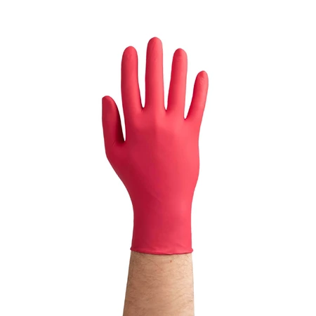 EasyCare Nitrile, рукавички нітрилові, нестерильні, без пудри, малинового кольору, розмір M, 100 штук: ціни та характеристики