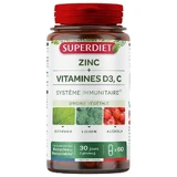 Superdiet Цинк + витамины D3 и C Иммунная система 60 капсул