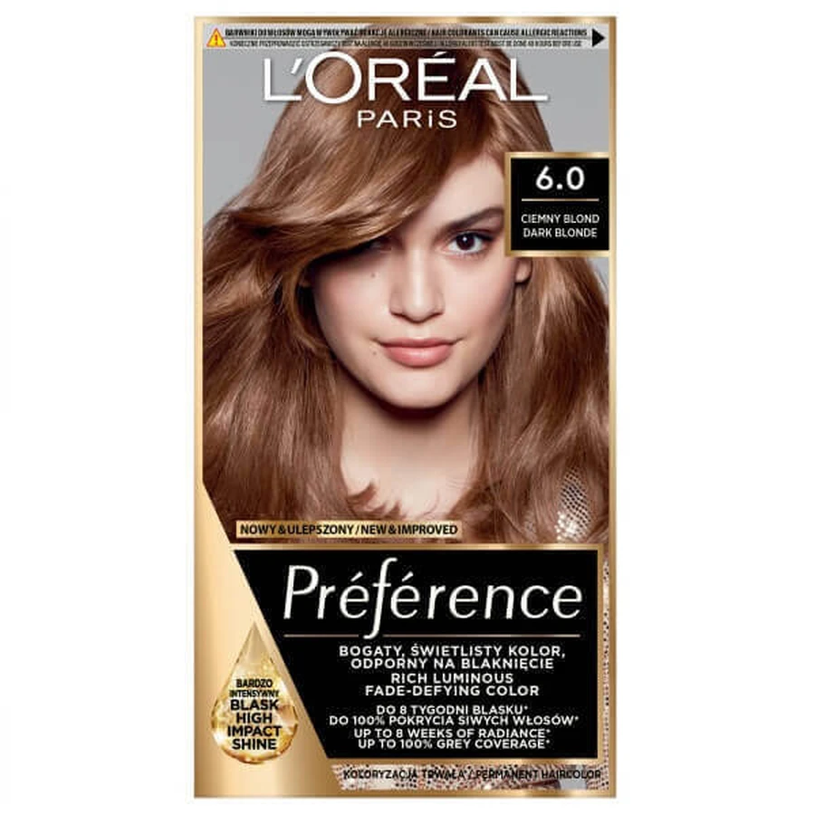 L Oreal Paris Preference Hair Colour 6.0 Темный блондин: цены и характеристики