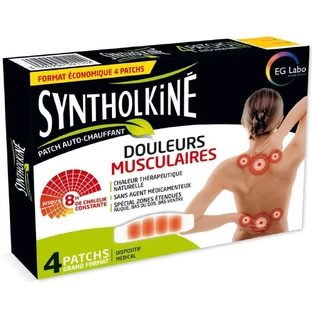 EG Labo SyntholKiné Syntholkine 8-часовые тепловые пластыри Боль в мышцах 4шт