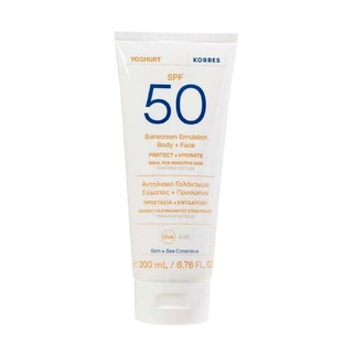 Korres Йогуртовый солнцезащитный крем для лица и тела SPF50 200 мл