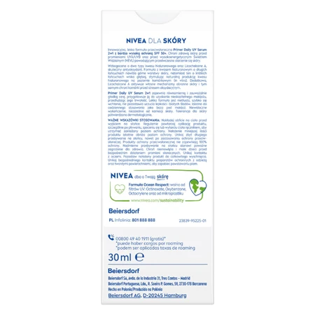 Nivea Sun Primer Daily UV, сыворотка для лица 2-в-1, SPF 50+, 30 мл: цены и характеристики