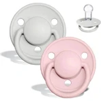 BIBS De Lux силиконовые пустышки дымка/цветок 1×2 шт, один размер: цены и характеристики