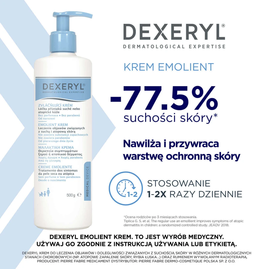 Набір Dexeryl, крем для пом'якшення шкіри, 2 х 500 г: ціни та характеристики