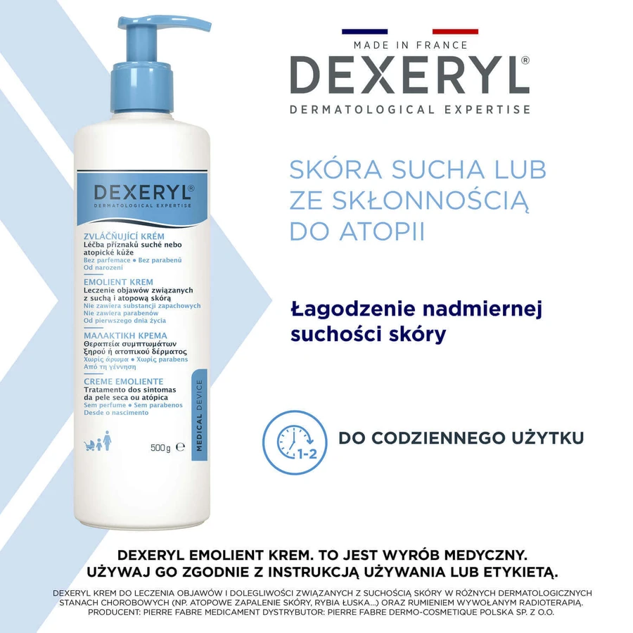 Набір Dexeryl, крем для пом'якшення шкіри, 2 х 500 г: ціни та характеристики