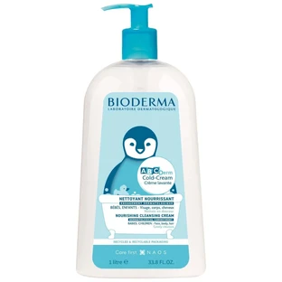 Bioderma ABCDerm Cold-Cream Creme Lavante, кремова емульсія для вмивання та купання для немовлят та дітей, 1000 мл