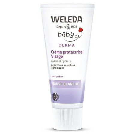 Дитячий захисний крем для обличчя Weleda Derma з білою мальвою 50 мл: ціни та характеристики