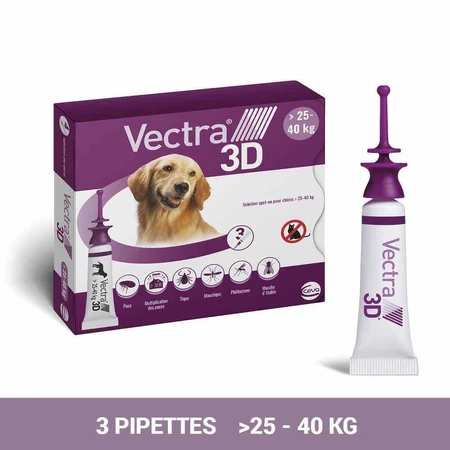 Ceva Vectra Spot-on Solution для собак >25-40 кг 3 пипетки: цены и характеристики