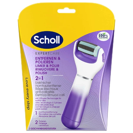 Scholl Expert Care, електронна терка для ніг з насадкою 2-в-1: ціни та характеристики