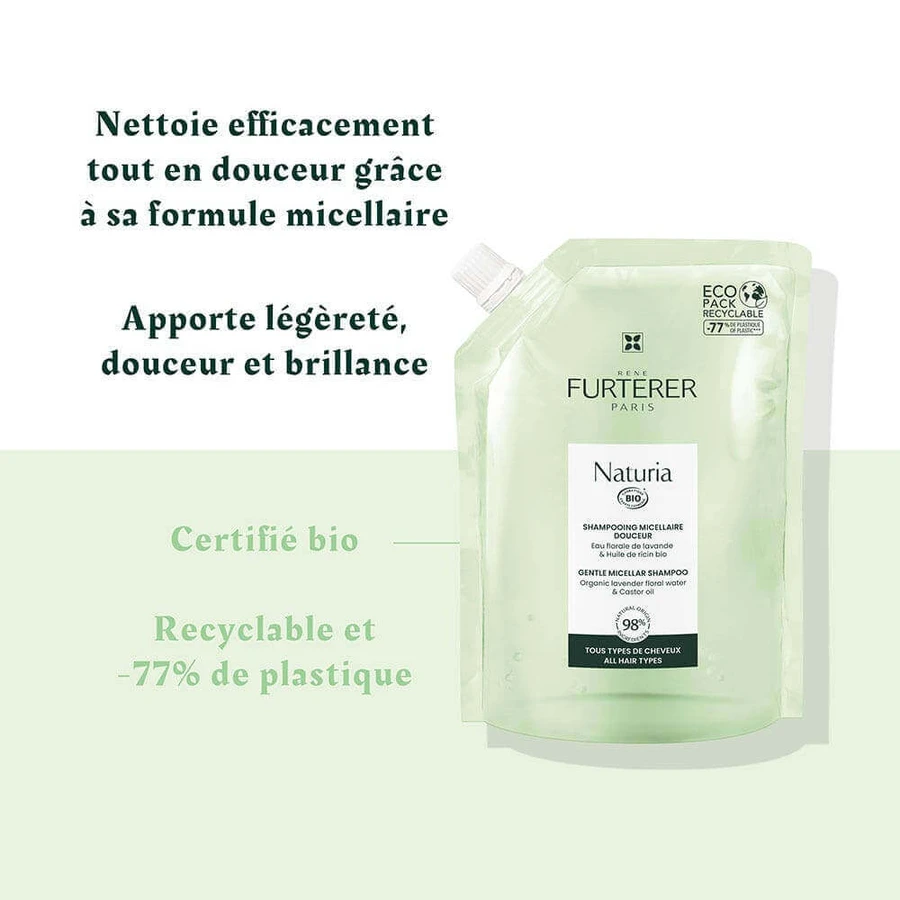 René Furterer Naturia Eco Refill Органічний міцелярний шампунь Делікатність 400 мл: ціни та характеристики