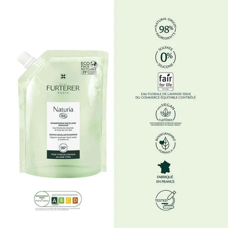René Furterer Naturia Eco Refill Органічний міцелярний шампунь Делікатність 400 мл: ціни та характеристики