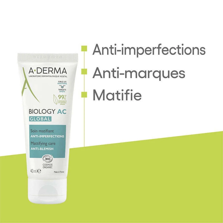 A-Derma Biology AC Anti-Imperfection Mattifying Treatment Bio Global 40ml: цены и характеристики