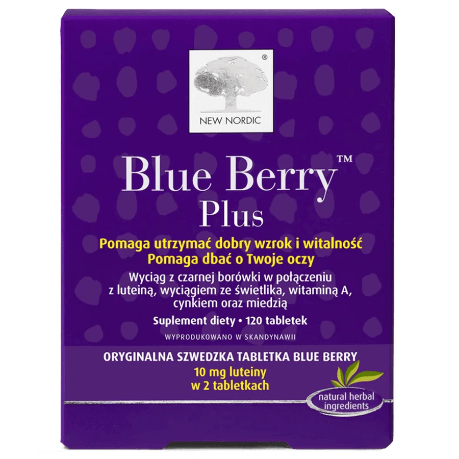 Новий набір Nordic Blue Berry Plus, 2 x 120 таблеток + пляшечка з шухлядками для ліків безкоштовно: ціни та характеристики