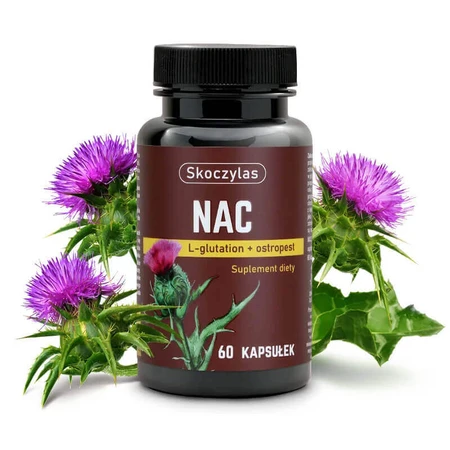Skoczylas NAC, L-глутатіон, розторопша, 60 капсул: ціни та характеристики