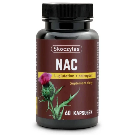Skoczylas NAC, L-глутатіон, розторопша, 60 капсул: ціни та характеристики