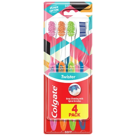 Colgate Twister Fresh, зубная щетка, мягкая, 4 штуки: цены и характеристики