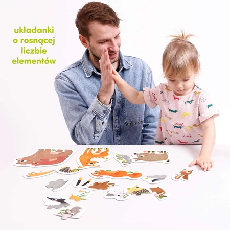 CzuCzu Животные в лесу, прогрессивный пазл для детей, от 2 лет, 33 элемента: цены и характеристики