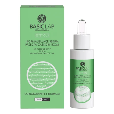 BacisLab Esteticus, нормалізуюча сироватка проти чорних крапок з 5% азелогліцину та 1% BHA, 30 мл: ціни та характеристики