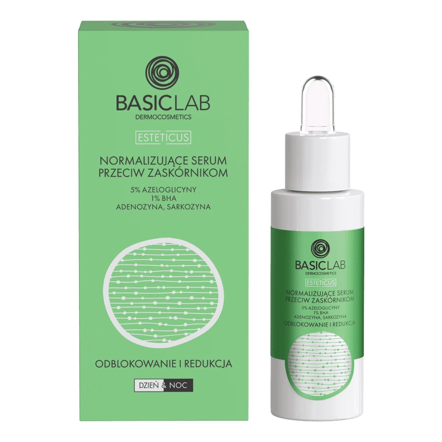 BacisLab Esteticus, нормалізуюча сироватка проти чорних крапок з 5% азелогліцину та 1% BHA, 30 мл: ціни та характеристики