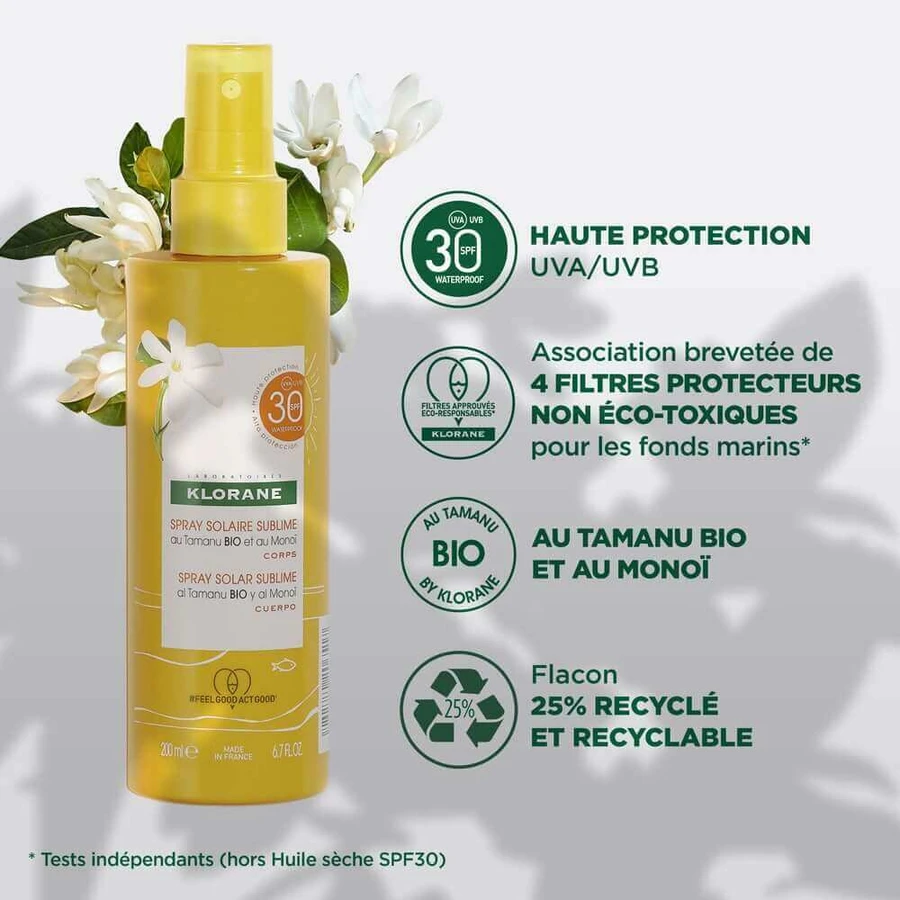 Klorane Sublime Sun Spray Spf30 200 мл: цены и характеристики