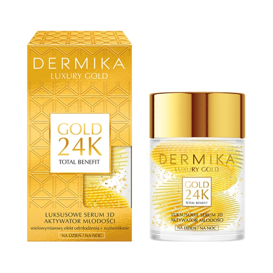 Dermika Luxury Gold 24K Youth Activator, 3D сыворотка для дня и ночи, 60 г: цены и характеристики