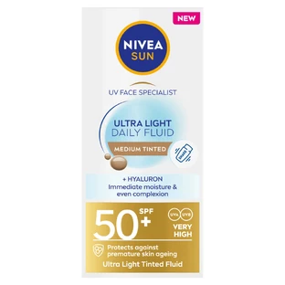Nivea Sun UV Face Ultra Light Daily Fluid, средний оттенок, SPF 50+, 40 мл