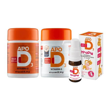 FamilyBox Vitamina D pentru întreaga familie, ApoD3 Max, 60 капсул + ApoD3 Forte, 60 капсул + ApoD3, picături, 10 мл: ціни та характеристики